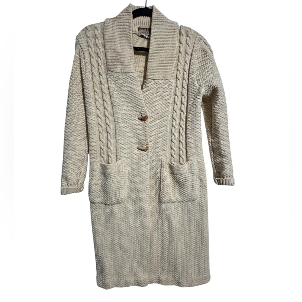 Vintage Dalkeith Wool Duster Cardigan – 100% Virgin British Wool – Size M